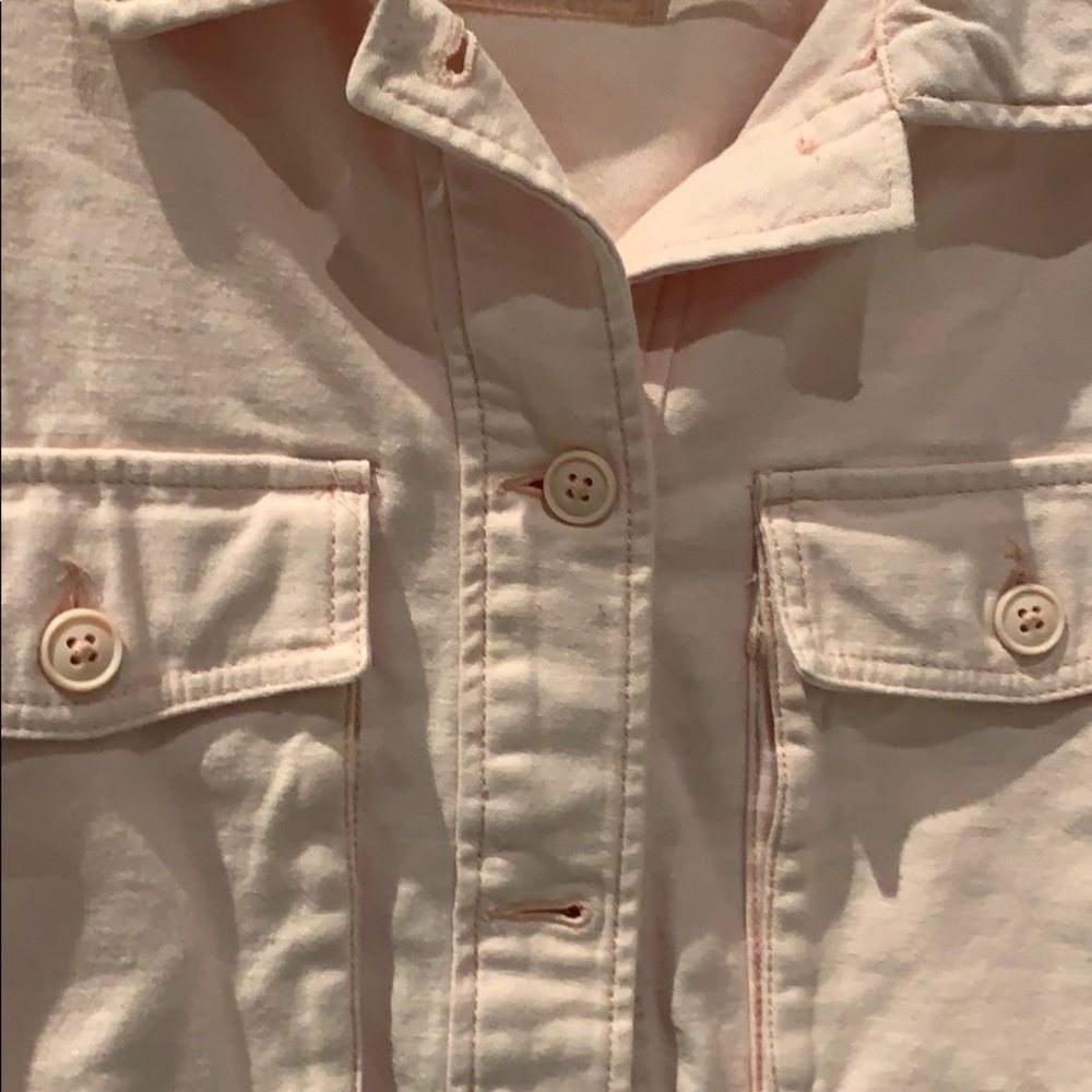 Abercrombie Cropped Pink Trucker Jacket - Picture 4 of 5